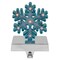 Northlight LED Lighted Glitter Snowflake Christmas Stocking Holder - 7" - Blue